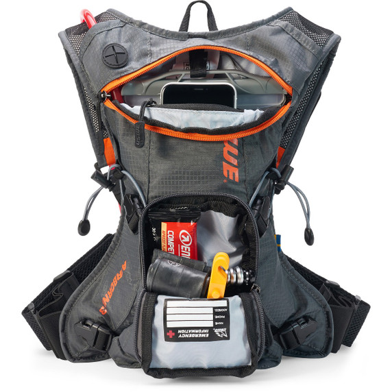 USWE Airborne 3L Grey/Orange MTB Hydration Pack