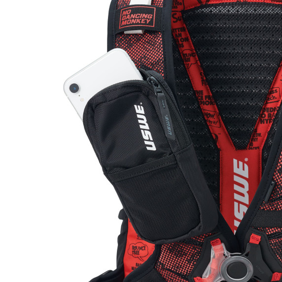 USWE Flow 25L Black/USWE Red MTB Protector Backpack