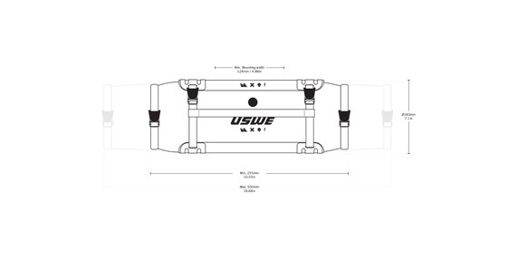USWE Handlebar Roll-Top Bag + Holster Black Bikepacking Bag