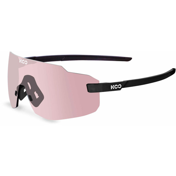 KOO Supernova Black Matt Photochromic Pink Lenses