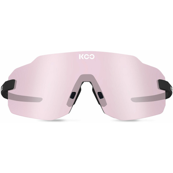 KOO Supernova Black Matt Photochromic Pink Lenses