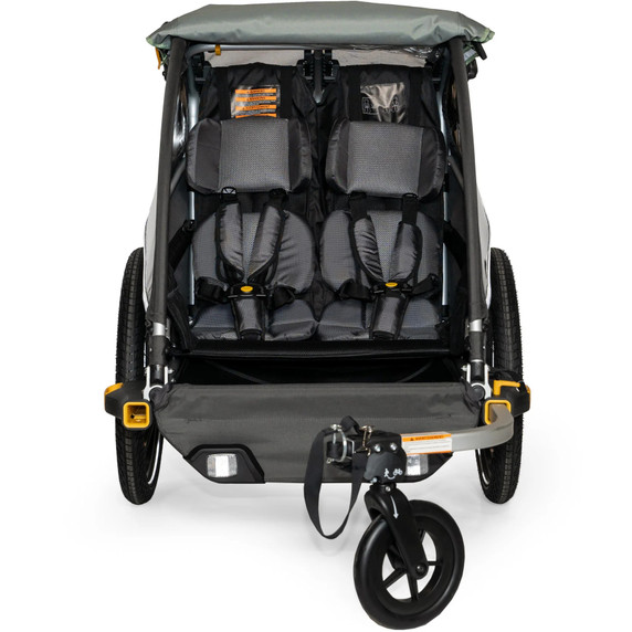 Burley Dlite X Double Trailer Green