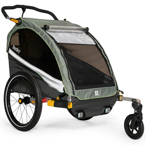Burley Dlite X Double Trailer Green