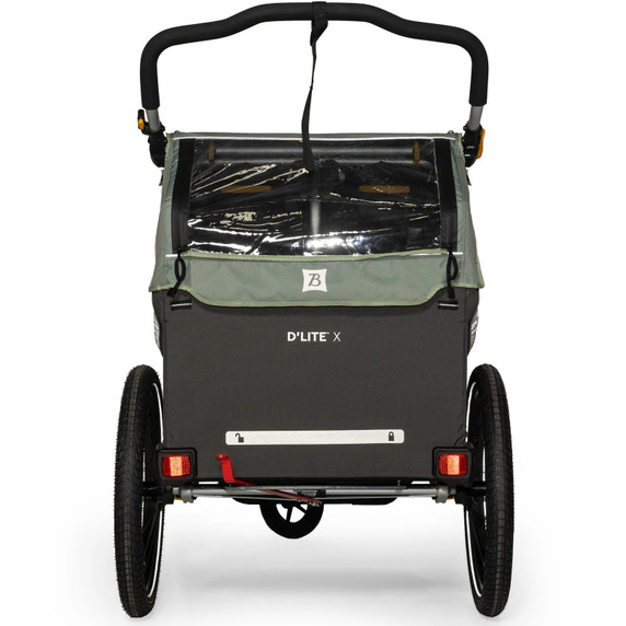 Burley Dlite X Double Trailer Green