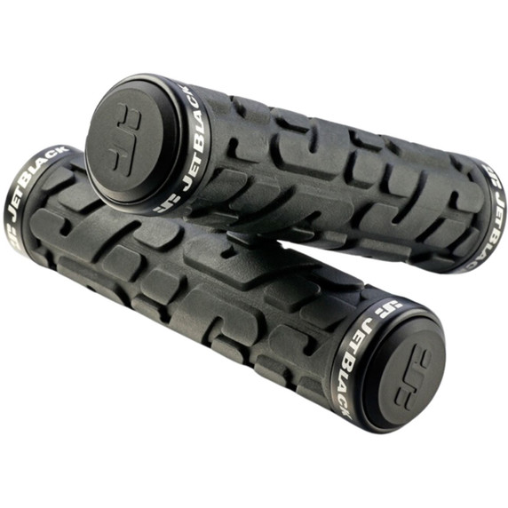 Jet Black Rivet Lock On Grips Blk/Blk