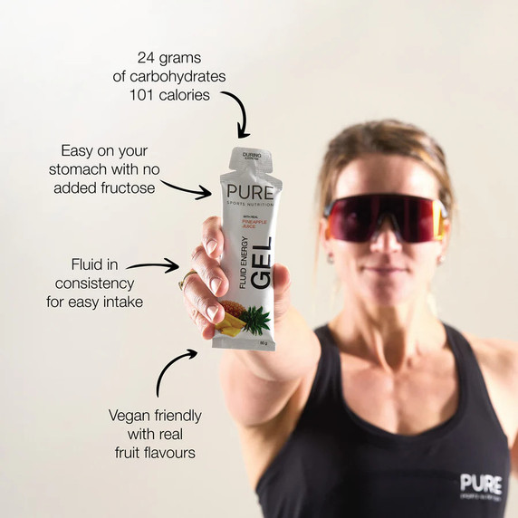 Pure Fluid Energy Gel 50g Cherry + 30mg Caffeine