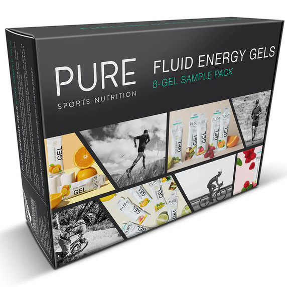 Pure Fluid Energy Gel Sample Pack 8 x Energy Gels 50g