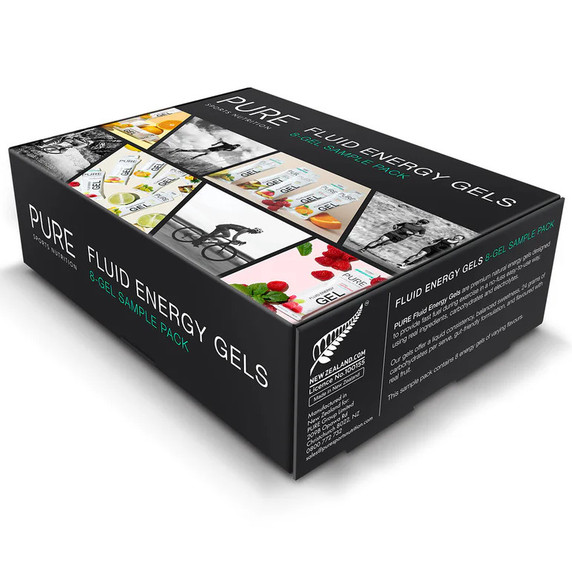 Pure Fluid Energy Gel Sample Pack 8 x Energy Gels 50g