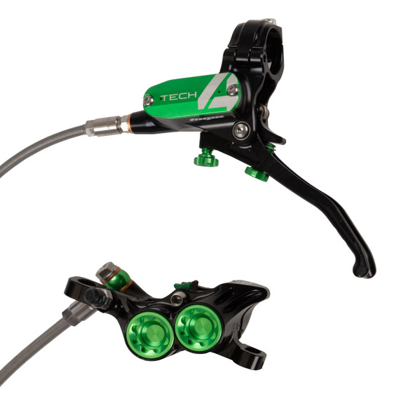 Hope Tech4 E4 Rear Disc Brake Black/Green Black Cable