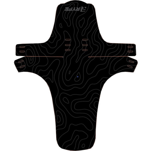 RYFE Mud Guard Large Black Contour L362x297mm