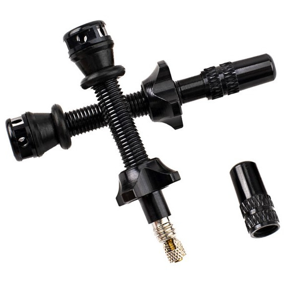 RYFE Tubeless Valves High Flow Presta Black 60mm Pair
