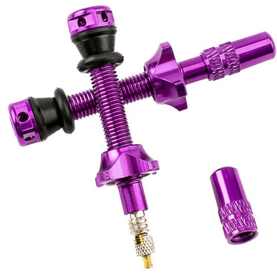 RYFE Tubeless Valves High Flow Presta Purple 44mm Pair