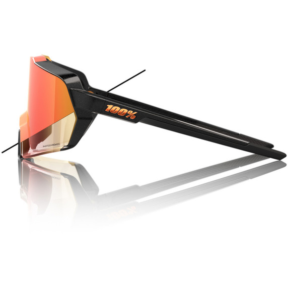 100% Korbin Gloss Metallic Black Orange Flash Mirror Photochromic