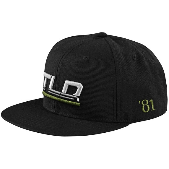 Troy Lee Designs Flat Bill Snapback Hat Speed Black