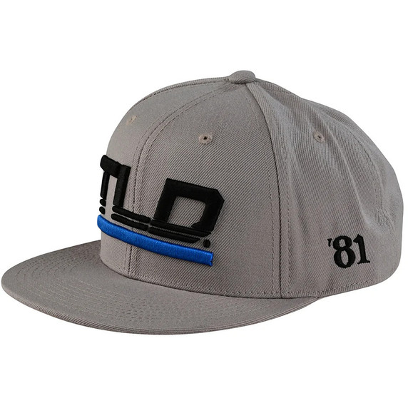 Troy Lee Designs Flat Bill Snapback Hat Speed Grey
