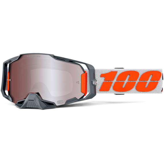 100% Armega Goggles Silver Hiper Mirror Silver