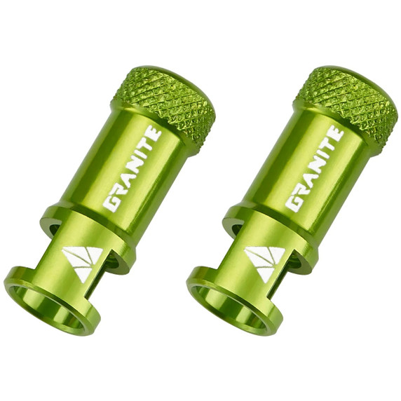 Granite Design Juicy CNC Presta Valve Cap 50pc Green