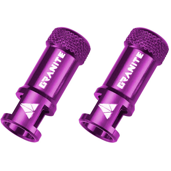 Granite Design Juicy CNC Presta Valve Cap 50pc Purple