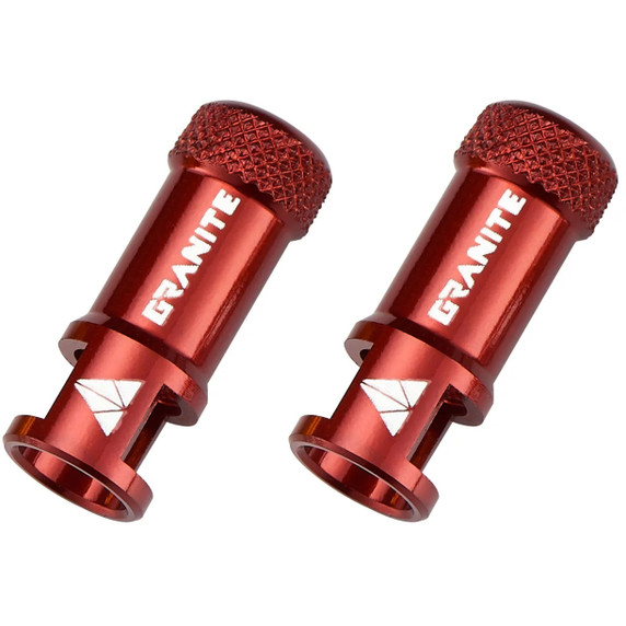 Granite Design Juicy CNC Presta Valve Cap 50pc Red