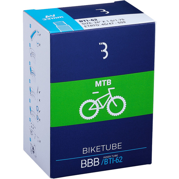 BBB Inner Tube 26 x 1.9/2.125in Presta Valve