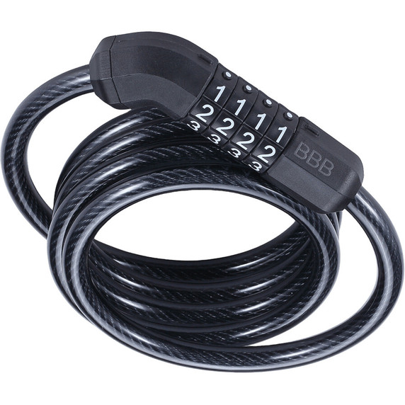 BBB BBL-66 QuickCode Combo Coil Cable Lock 8mm x 120cm