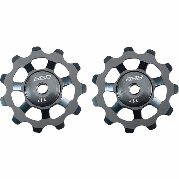 BBB AluBoys Derailleur Pulleys 11T 9-11spd Grey Ano
