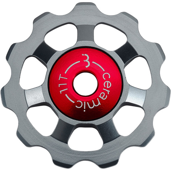 BBB AluBoys Derailleur Pulleys Ceramic 11T 9-11spd Grey Ano