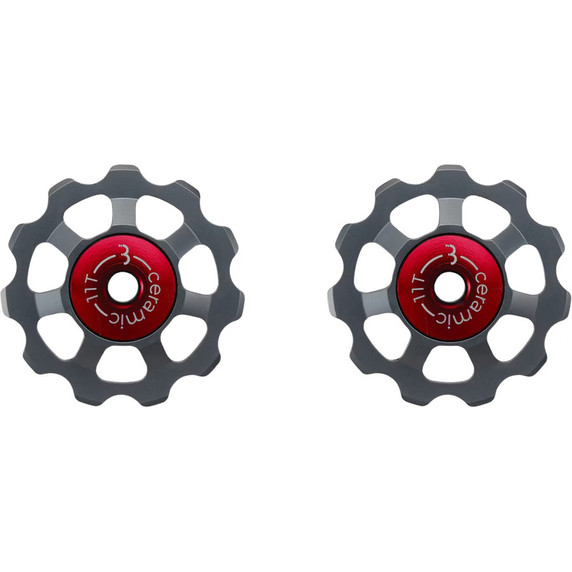 BBB AluBoys Derailleur Pulleys Ceramic 11T 9-11spd Grey Ano