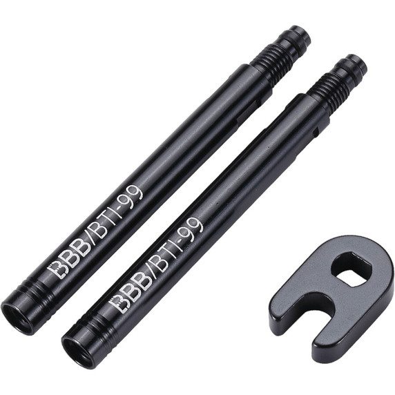 BBB Presta Valve Extender 50mm w/Tool 2 Pack