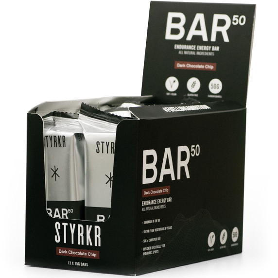 Styrkr Bar50 Dark Chocolate Chip Energy Bar x 12 Box