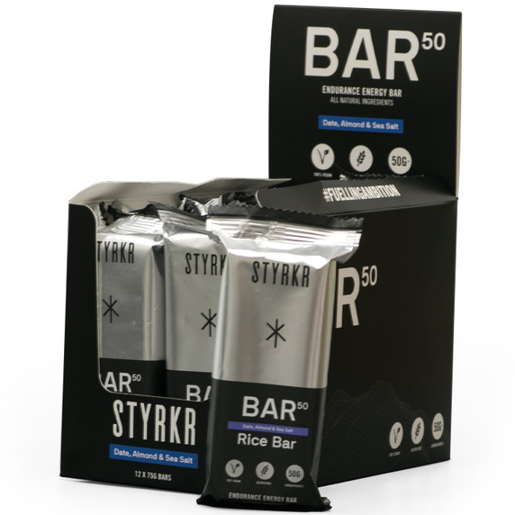 Styrkr Bar50 Date Almond Sea Salt Energy Bar x 12 Box
