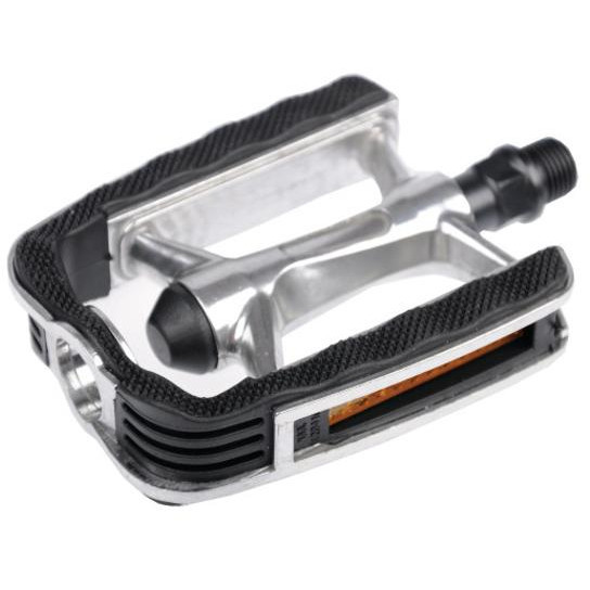 QBP Pedal Alloy Trekking W/Kraton Top 9/16 DU Bearing Silver