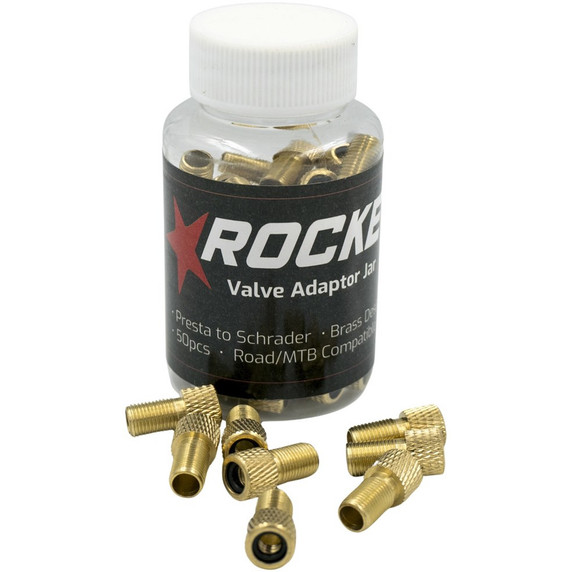 QBP Valve Adaptor Presta To Schrader Valve Jar 50 Piece