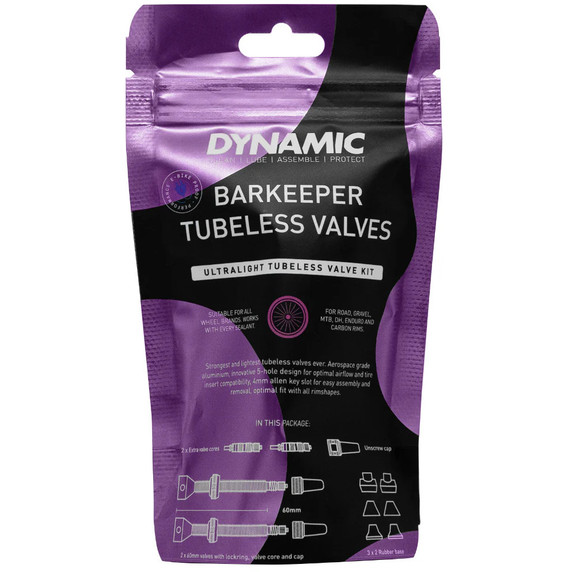 Dynamic Barkeeper Tubeless Valves Kit Black