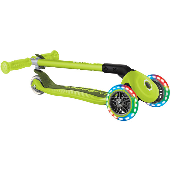 Globber Primo Foldable Lights Lime Green/Khaki Green Scooter
