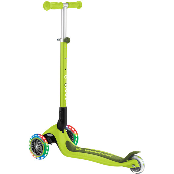 Globber Primo Foldable Lights Lime Green/Khaki Green Scooter