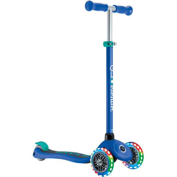 Globber Primo V2 W/Lights Navy Blue/ Emerald Green Scooter