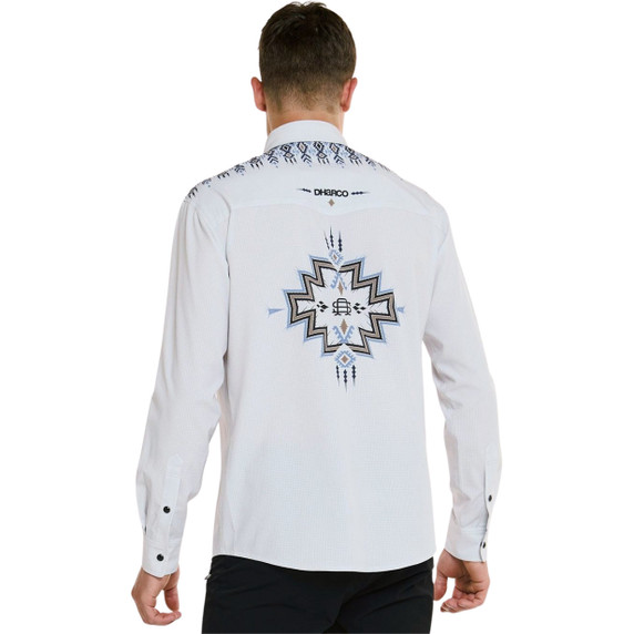 DHaRCO Mens Long Sleeve Button Up Kyle Straight Signature Rattlesnake