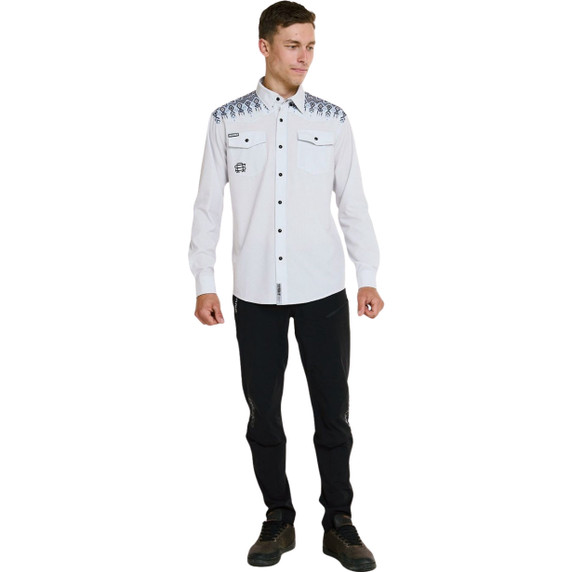 DHaRCO Mens Long Sleeve Button Up Kyle Straight Signature Rattlesnake