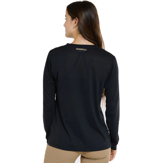 DHaRCO Womens Long Sleeve Tech Tee Black