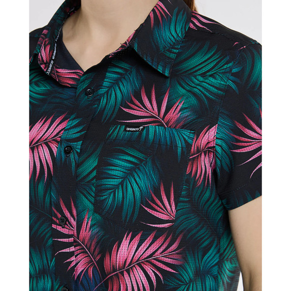 DHaRCO Womens Tech Party Shirt Dark Fern