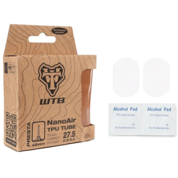 WTB NanoAir TPU Tube 27.5x2.5/3.0" 48mm Presta Tan