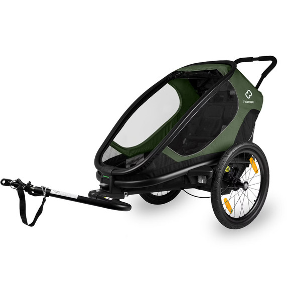 Hamax Outback One Child Trailer w/ Recline Black/Green