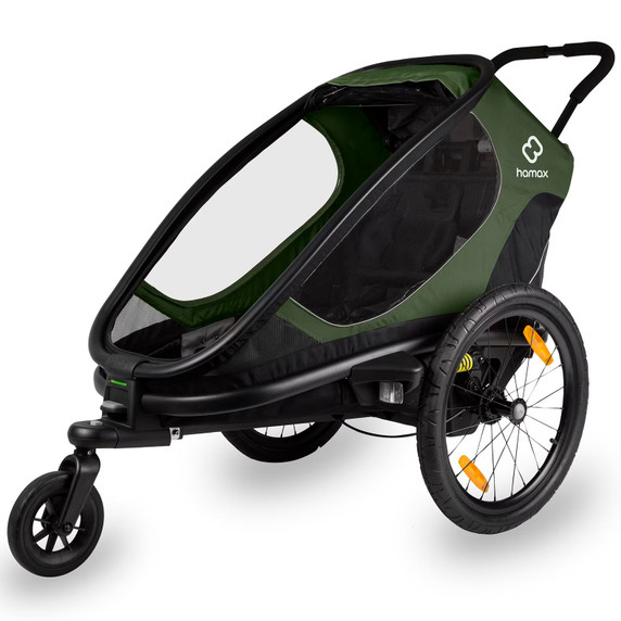 Hamax Outback One Child Trailer w/ Recline Black/Green
