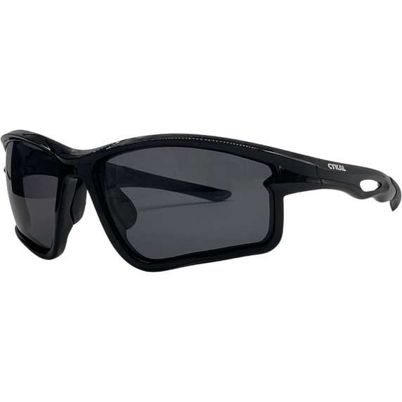 CYKAL U-Turn Sunglasses Black Matte/Grey Polarised Lens