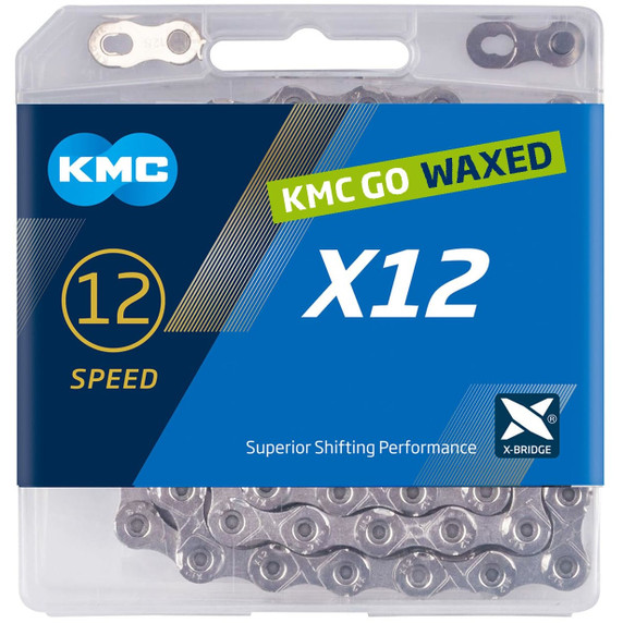 KMC X12 12 Speed Silver Waxed Chain