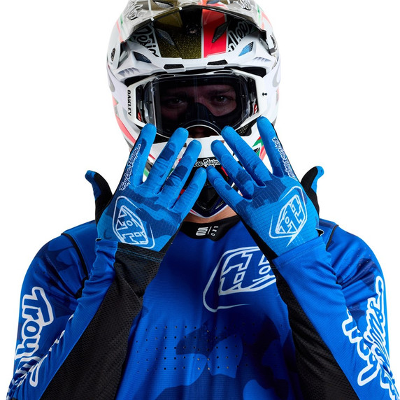 Troy Lee Designs Air Glove Blotted Bright Blue