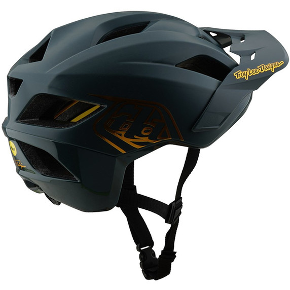 Troy Lee Designs Flowline AS Helmet Point Gray/Gold
