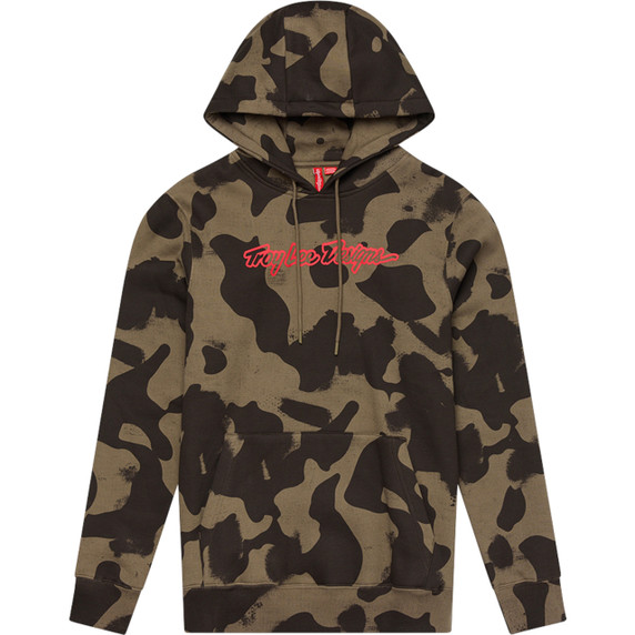 Troy Lee Designs Pullover Hoodie Signature Olive Camo
