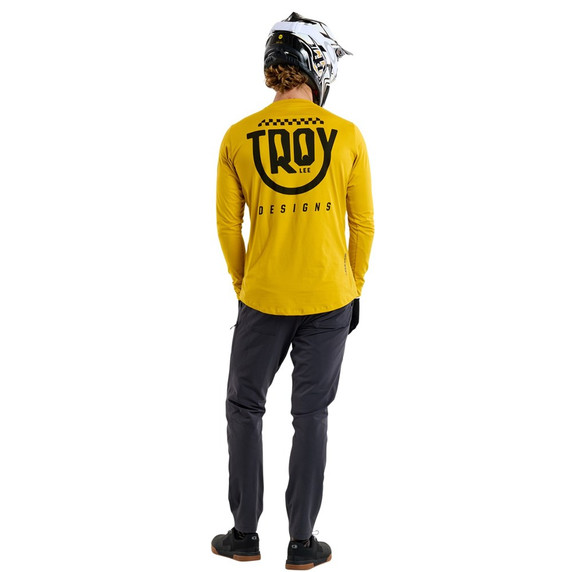 Troy Lee Designs Ruckus Long Sleeve Ride Tee Eyez Safron
